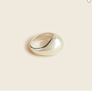 Size 6 New J.Crew sculptured orb silver mirror ring
